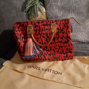 Louis Vuitton Pink Graffiti Speedy 30